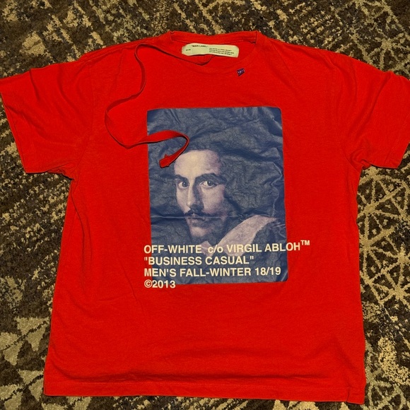 Off-White Bold Red Graphic Tee